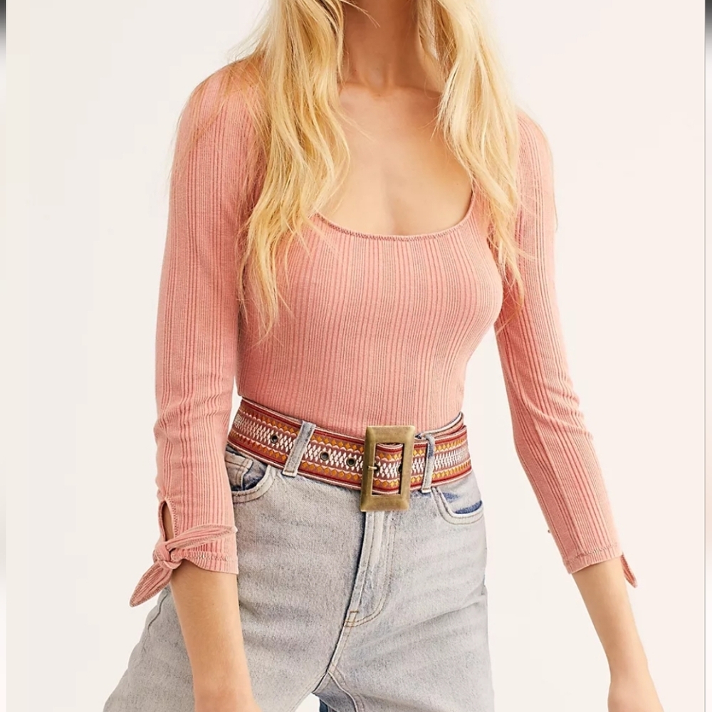 Intimately Free Peopke Pink Move On Bodysuit US S